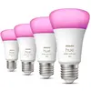 PHILIPS Hue White & Color Ambiance LED E27, 6,5 watts, lot de 4, 8719514328402,