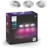 Lampe connectée PHILIPS HUE W&C XAMENTO IP44 encastre 5.7W chrome x3 TU