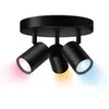 WiZ LED spot pour plafond Imageo, 3 lampes rondes, noir