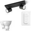 Philips Pack De 2 Spots Runner + Dimmer Switch + Ampoules Gu10 À Lumiè...