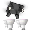 Philips Pack De 4 Spots Myliving Runner + Ampoules Gu10 À Couleur Vari...