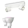 Philips Pack De 2 Spots Runner Blancs + Ampoules Gu10 À Couleur Variab...