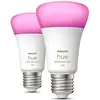 2 ampoules connectées dimmables A60 IP20 E27 1100lm 11W Philips Hue
