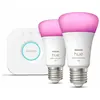 Philips Hue Kit de démarrage - White & Color Ambiance E27 A60 x2