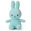 Peluche Miffy lapin velours côtelé 24 cm Bleu