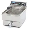 Friteuse - 16L - 1 panier - avec robinet de vidange - Maxima