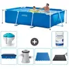 Dobeno Piscine Cadre Rectangulaire Intex - 260 x 160 x 65 cm - Bleue - Incluse Accessoire