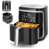 Aigostar Friteuse à air sans huile de XXL, 1900W, 7L air fryer. Livre de recettes inclus. Mode manuel et fonction maintien au chaud.