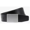 Calvin Klein Ceinture Homme Formal Plaque Belt 3.5 cm Ceinture Cuir, Noir (Black), 95 cm