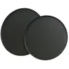 Merkloos / Sans marque Plateau décoratif - DECORIS - Lot de 2 - Métal noir mat - 35 cm - Incassable