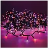 EDM Guirlande led compacte clignotante exterieur violet et orange 16m 500l cable noir