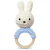 Just Dutch Hochet anneau de dentition Miffy bleu pastel