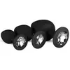 Easytoys Anal Collection - Siliconen Buttplug Met Diamant - Zwart
