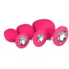 EasyToys Lot de 3 plugs anaux - Rose avec Diamant