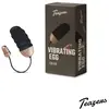Teazers -  uf vibrant nervuré de forme aplatie avec télécommande - Noir