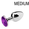 Plug Bijou Strass Violet - Medium 7 x 3.4 cm 