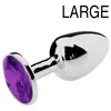 Plug Bijou Strass Violet - Large 8 x 4 cm 