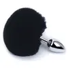 Plug Queue de lapin BUNNY TAIL 6 x 2.7 cm Noir 
