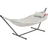Fatboy Hamac en acier noir et tissu gris mist avec coussin 270x138x110...