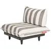 Module central de canapé d’extérieur rayé cacao Paletti - Fatboy