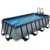 Piscine hors sol marron 400x200x100cm avec pompe filtrante sable Exit