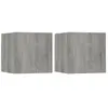 vidaXL Meubles TV muraux 2 pcs Sonoma gris 30,5x30x30 cm