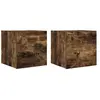 vidaXL Meubles TV muraux 2 pcs Chêne fumé 30,5x30x30 cm