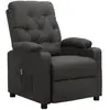 vidaXL Fauteuil inclinable électrique Gris foncé Tissu