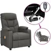 vidaXL Fauteuil électrique de massage Gris foncé Tissu