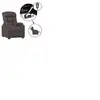VIDAXL Fauteuil inclinable électrique Marron foncé Tissu