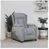 vidaXL Fauteuil électrique de massage Gris clair Tissu