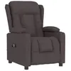 vidaXL Fauteuil inclinable électrique Marron foncé Tissu