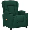 Fauteuil électrique de massage Vert foncé Tissu