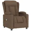 vidaXL Fauteuil de massage inclinable électrique Marron Tissu