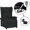vidaXL Fauteuil inclinable électrique à oreilles noir tissu