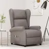 Fauteuil inclinable électrique à oreilles taupe Tissu vidaXL