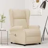 vidaXL Fauteuil inclinable électrique à oreilles crème tissu