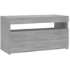 vidaXL Meuble TV avec lumières LED Sonoma gris 75x35x40 cm