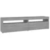 vidaXL Meubles TV avec lumières LED 2 pcs Sonoma gris 75x35x40 cm