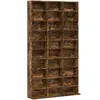 vidaXL Armoire à CD Chêne fumé 102x23x177,5 cm Bois d'ingénierie
