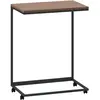 vidaXL Table d'appoint avec roues Noir 55x35x70 cm Bois d'ingénierie