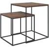 vidaXL Ensemble de table basse 2 pcs Bois d'ingénierie et métal