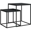 vidaXL Ensemble de table basse 2 pcs Bois d'ingénierie et métal