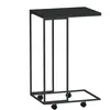 vidaXL Table d'appoint avec roues Noir 40x30x63,5 cm Bois d'ingénierie