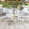 vidaXL Ensemble de salle à manger de jardin 3 pcs Résine tressée Gris