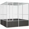 vidaXL Cage à oiseaux Anthracite 213,5x217,5x211,5 cm Acier galvanisé