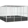 vidaXL Cage à oiseaux Anthracite 302,5x324,5x211,5 cm Acier galvanisé
