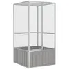 vidaXL Cage à oiseaux Gris 111x107x211,5 cm Acier galvanisé