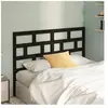 vidaXL Tête de lit Noir 146x4x100 cm Bois massif de pin