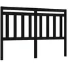 vidaXL Tête de lit Noir 146x4x100 cm Bois massif de pin